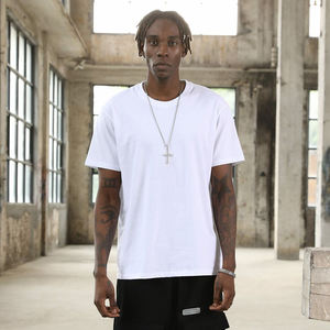 Unisex 210 Gsm <span class=keywords><strong>t</strong></span>-<span class=keywords><strong>Shirt</strong></span> in cotone 100% semplice bianco bianco nero <span class=keywords><strong>t</strong></span>-<span class=keywords><strong>Shirt</strong></span> con logo personalizzato - Product Image 2