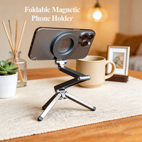 Support de téléphone portable pliable universel multifonctionnel en alliage d'aluminium magnétique réglable en hauteur et portable