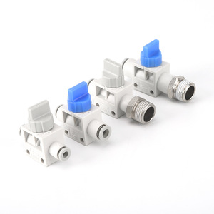 วาล์วพลาสติกแบบกด VHK3-S สีน้ำเงิน ขนาด 8 มม. แบบเกลียวใหม่ สำหรับเชื่อมต่อสายลมแบบตรง - Product Image 5