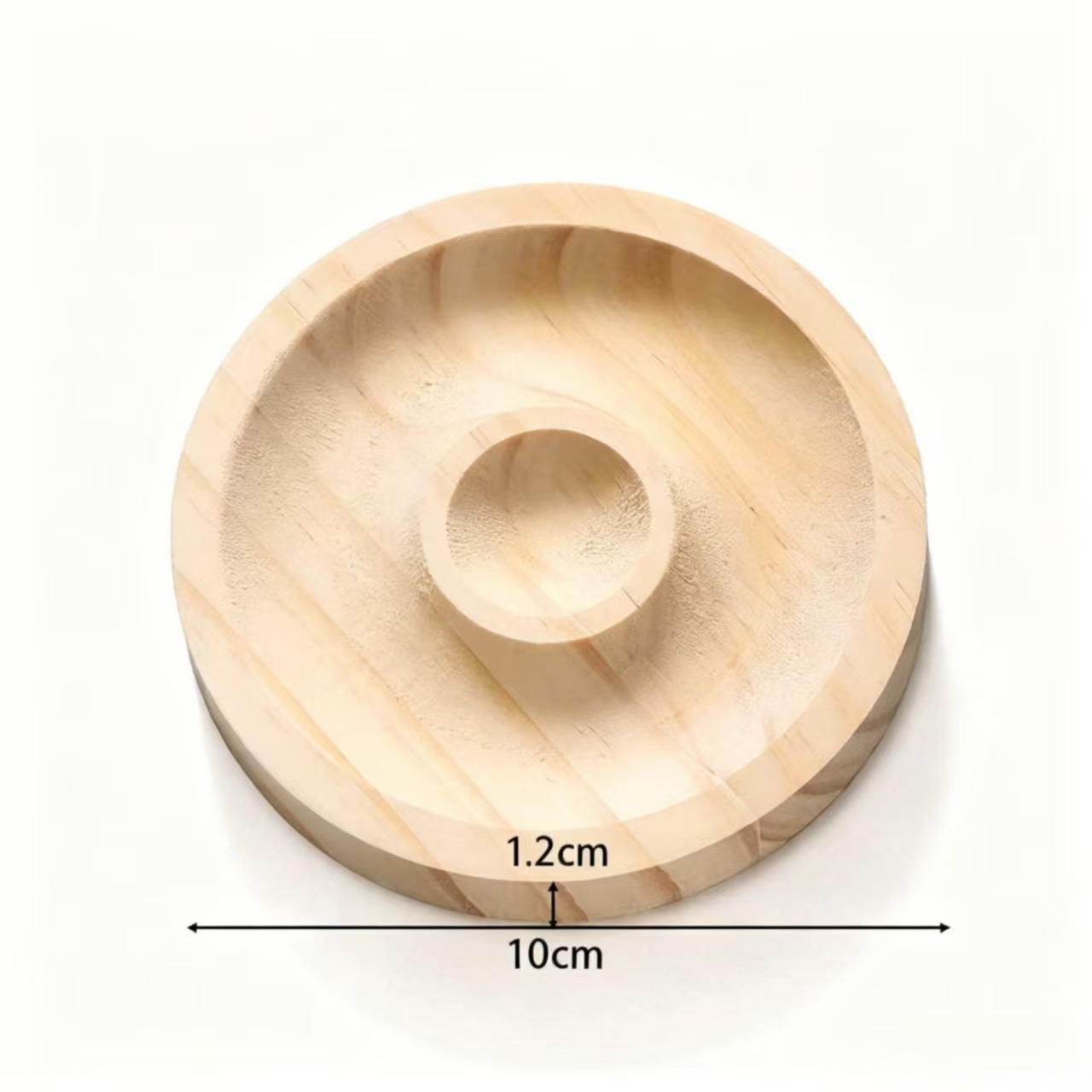 Plato de madera para pulseras - Redondo