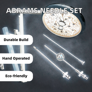 Ensemble de 3 aiguilles de ponction pleurale Surtechs Abrams, réutilisables, instrument manuel, acier - Product Image 3