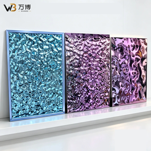 Wasserwellen-Edelstahlblech Dekorative Metallplatte Wandverkleidung Spiegelfinish für Hotel Einzelhandel Innenbereich - Product Image 2