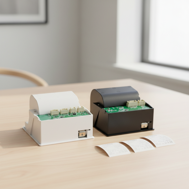 Black and White Embedded Panel Module 58mm Thermal Receipt Barcode Serial Printer with USB+RS232/TTL 2Pin/2Pin Optional