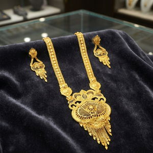 Wholesale Fashion 14K 18K 24K Micro Gold Filled Jewelry Set, Traditional Long Jewelry Set, Brass Gold Forming Long Necklaces Set - Product Image 2