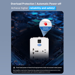 Mỹ Power Board 3M Bảo Vệ Tăng 8-Lỗ Dây Mở Rộng Đa Cắm Outlet Bảo Vệ Quá Tải 15A Mở Rộng Ổ Cắm Cho Nhà - Product Image 4