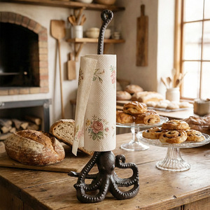 Vixen Cast Iron Octopus <b>Paper</b> Towel Holder Retro Kitchen Decor Home Use Wall Mounted Animal Shape - Product Image 2