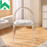 Chaise de salle à manger contemporaine en plastique de haute qualité avec dossier transparent - Durable pour les cafés et les restaurants