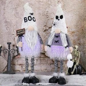 Gnomos Brillantes de Halloween, 2 Piezas, Lindos Peluches de Bruja con Luces que Cambian de Color - Product Image 3