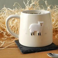 Mugs en céramique 3D adorables sur le thème des animaux de la ferme : Vache, Mouton, Coq, Bovins des Highlands - Vente en gros