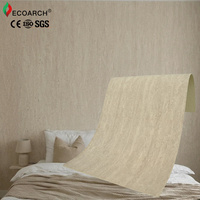 Ubin Lunak MCM Murah, Pelapis Fleksibel Travertine, Veneer Imitasi, Panel Dinding Lembaran Buatan