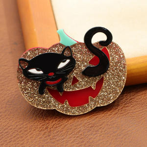 Multi Styles Fashion Jewelry Festival Accessoires Femme Dress <span class=keywords><strong>up</strong></span> Spooky Spider Cat Halloween Bat Brooch - Product Image 5