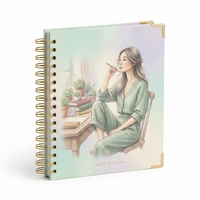 Carnet à spirales A5 mignon, impression personnalisée, journal esthétique, carnet d'illustrations fantastiques, journal intime pour filles