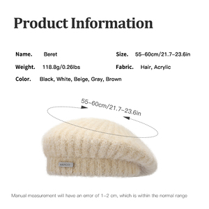 GOLOVEJOY DMZ103 Otoño e Invierno <span class=keywords><strong>2022</strong></span> nuevo 50% boina de lana pura sombrero de punto universitario femenino boina de lana <span class=keywords><strong>para</strong></span> <span class=keywords><strong>mujer</strong></span> - Product Image 2
