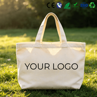 Bolsa de Tela de Algodón Resistente con Logotipo Personalizado, Ecológica, Reciclada, de Gran Capacidad, para Ferias Comerciales