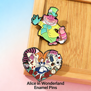 Spilla Personalizzata Gatto <span class=keywords><strong>Alice</strong></span> nel <span class=keywords><strong>Paese</strong></span> <span class=keywords><strong>delle</strong></span> <span class=keywords><strong>Meraviglie</strong></span>, Distintivo in Lega con Goccia d'Olio, Incisione su Metallo Placcato, per Borsa, Abbigliamento, Regalo, Anniversario, Laurea - Product Image 5