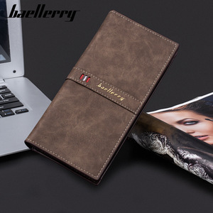 Portefeuille long pour homme Baellerry, cuir souple brun foncé, plusieurs emplacements pour cartes, portefeuille d'affaires avec fermeture éclair, usage quotidien - Product Image 3