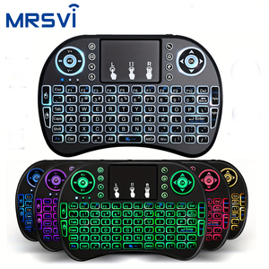 Nhà Máy Bán Buôn I8 Không Dây Mini Bàn Phím 7 Màu Backlit Bàn Phím 2.4G Touchpad Bàn Phím Cầm Tay Cho PC Android TV Box - Product Image 1