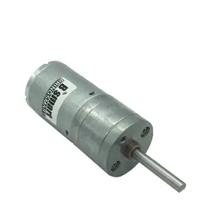 25MM Long Shaft Micro DC Motor 25GA370 6V DC Gear Motor D Shape Shaft Gearbox 12V 24V Adjustable Speed 12-1360RPM