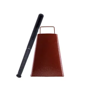 wholesale price sports events children's gift swiss Die Cutting Printing cow bell large square clapper cowbells