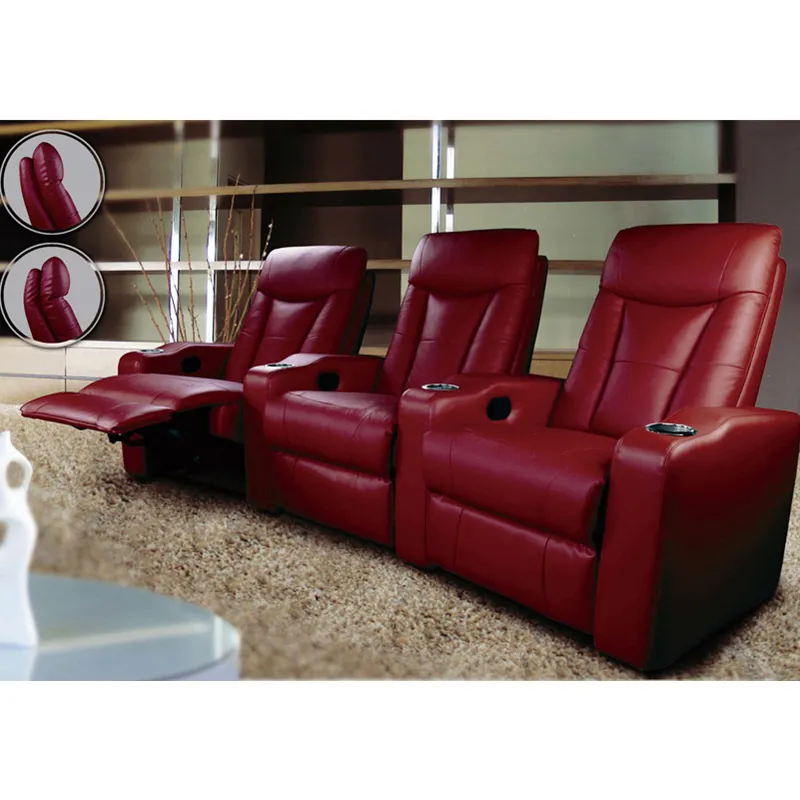CBMmart เก้าอี้หนังแท้ปรับเอนได้,เก้าอี้โซฟาโรงภาพยนตร์หนังแท้รับประกันคุณภาพสูงสำหรับใช้ในบ้านโรงภาพยนตร์ไฟฟ้า