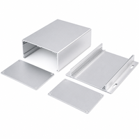 Boîtier en alliage d'aluminium argenté 150*72mm, compartiment pour batterie, boîte de commande d'alimentation, indice de protection IP54, longueur personnalisée, léger