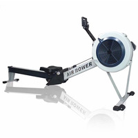 Máquina de remo comercial para gimnasio, con resistencia al aire y asiento ajustable, para entrenamiento en gimnasio y en casa, y ejercicios de empuje de cadera.