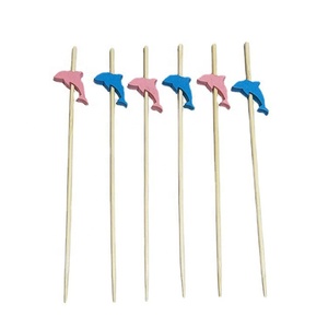 Brochetas de Bambú con Forma de Delfín en 2 Colores, Palitos de Fruta para Aperitivos, Cócteles, Sándwiches y Postres para Fiestas de Cumpleaños - Product Image 1