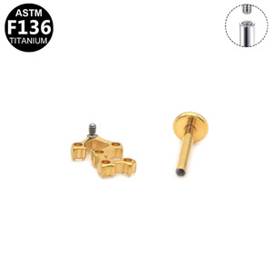 Boucles d'oreilles en alliage de titane, forme de feuille, serti griffe, pour cartilage d'oreille, piercing de nez, bijoux G23LAI134 135 163 - Product Image 5