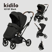 Poussette pliable multifonctionnelle légère pour bébé avec fonction assise et allongée pour enfants