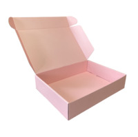 Boîte d'expédition d'enveloppe de papier ondulé rose de stock d'usine pour les boîtes d'emballage en carton de petite entreprise ou le cosmétique de soin de la peau