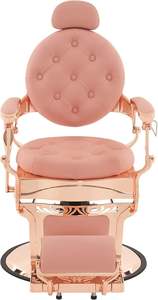 Fauteuil de coiffure traditionnel robuste rouge, mobilier de salon de beauté antique, <span class=keywords><strong>cuir</strong></span> synthétique, pour salons de coiffure et stylistes Yayou - Product Image 4