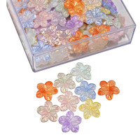 Perles de verre émaillées de 22 mm, motif fleur à cinq pétales, trou central, style ancien, accessoires de bijoux DIY transfrontaliers, épingle à cheveux en verre faite à la main
