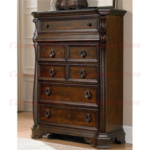 Meubles de chambre à coucher en bois sculpté américain de luxe, style classique, ensemble de chambre à coucher, lit king-size européen - Product Image 4