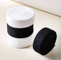 Bande élastique en nylon jacquard double face en velours écologique noir et blanc de 2 cm, sangle de soutien-gorge, couleurs personnalisées pour sacs