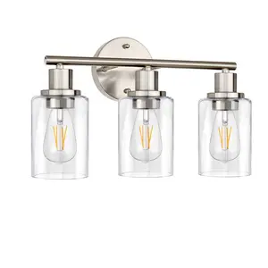 Fabrikant Led Spiegel Verlichting Wandlampen 3 Licht Borstel Nikkel Badkamer Glas Badkamer Vanity Verlichting