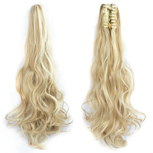 Extensiones de Cabello Sintético con Clip de Garra Estilo Europeo Americano, Cola de Caballo Larga y Rizada, Color Personalizable - Product Image 4