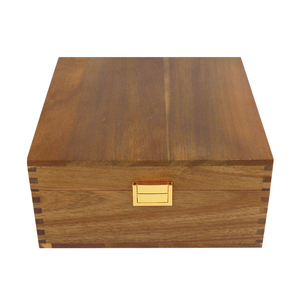 MSL 12 Compartments Large Acacia Wood Tea Bga Box Storage Organizer With Lock
