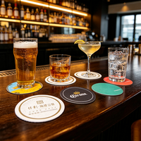 Sous-verres jetables personnalisés en pâte à papier absorbante pour restaurants, bars, sous-verres ronds en papier pour boissons et bière, pour usine de bière