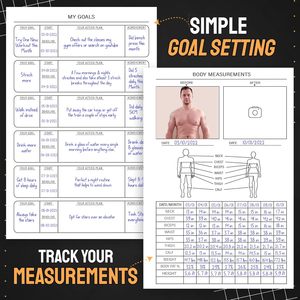 Journal de fitness personnalisé en papier rigide A5, planificateur d'entraînement, carnet de suivi d'activités sportives, journal d'entraînement, cadeau pour hommes et femmes, sport - Product Image 4