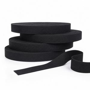 Black Double Sided <b>Thick</b> Woven <b>Elastic</b> <b>Band</b> High Stretch Flat Waistband Tape for Pants Garment Clothing Accessories - Product Image 1