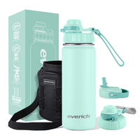 Bouteille d'eau sportive en acier inoxydable de 32 oz avec ouverture à pression à une seule main 180° °   Couleurs personnalisées pour l'extérieur sans condensation