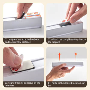 USB Wiederauf ladbare magnetische Schrank leuchte Magnetische <span class=keywords><strong>LED</strong></span> unter dem Schrank Lichtsensor Smart <span class=keywords><strong>LED</strong></span> Licht für Küchen schrank - Product Image 5