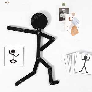 Kit d'homme en bois sportif bricolage magique 48 modèles jouet éducatif pour enfants petit <span class=keywords><strong>Woodman</strong></span> en mouvement pour garçons filles âgés de 5 à 7 ans - Product Image 2