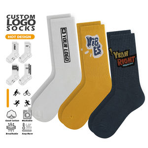 Meias Personalizadas com Seu Próprio Logo, Meias Casuais de Algodão Macio, Design Personalizado Confortável para Homens - Product Image 1