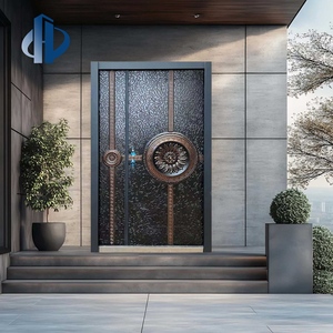<span class=keywords><strong>Porta</strong></span> d'Ingresso Doppia in Alluminio Pressofuso Lusso Retrò con Rilievo Floreale, Cancello di Sicurezza con Decorazioni Floreali in Rilievo, Vendita Calda, Personalizzabile - Product Image 1
