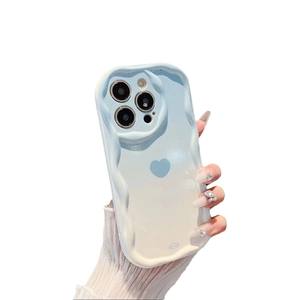 Coque de téléphone rose et bleue en forme de cœur pour iPhone 17, protection intégrale pour 16, coque anti-chute pour 15 - Product Image 5