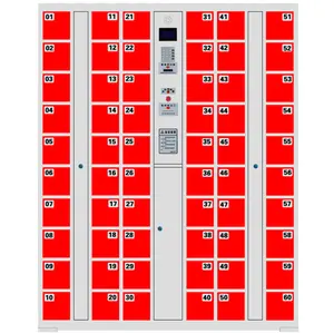 Casillero de almacenamiento de supermercado 30/40/50/60 puertas, casillero de almacenamiento de teléfono móvil electrónico, código de barras infrarrojo/Código de contraseña personalizado