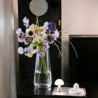Vase à fleurs en verre transparent simple, style nordique, élégant récipient floral, décoration de table pour la maison