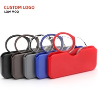 Convenient Pocket-size Pince-nez Reading Glasses Mini Templeless Clip-on Nose Magnifiers Lightweight TR90 for Travel