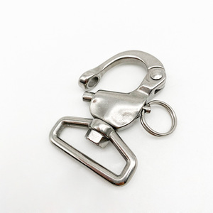 Stainless Steel D Shackle 62mm With Square Head Screw Pin <b>Snap</b> Shackle For Marine Use - Product Image 2